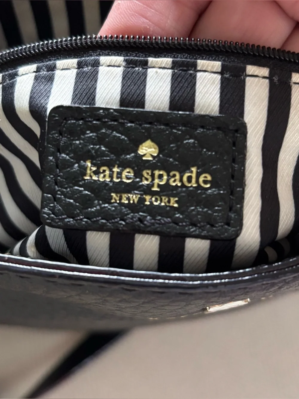 Kate Spade Southport Avenue Cora Black Pebbled Leather Crossbody Bag Y2K